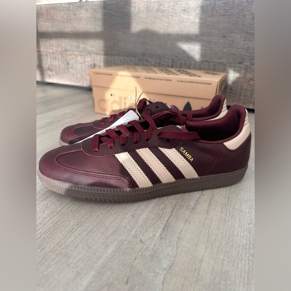 Burgundy/Maroon Samba OG Sneakers